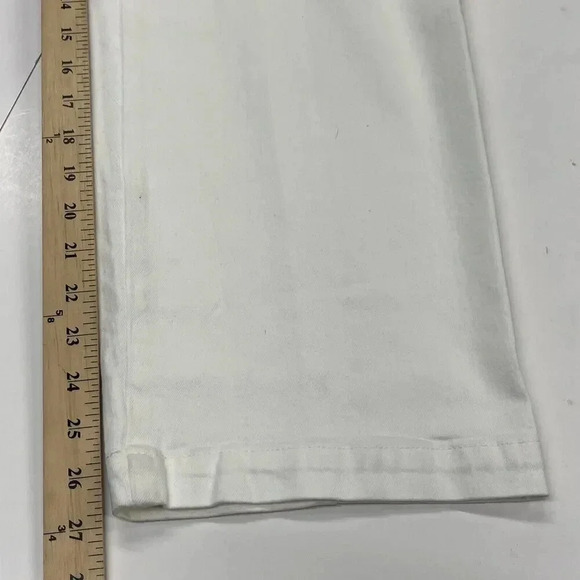 NWT Madewell Curvy Emmett Wide-Leg Crop Pants Ivory Women's Size 25 Stretch - Picture 7 of 9